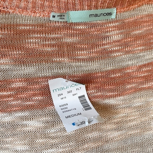 Maurice’s • NWT Peach & Tan Lightweight Duster Cardigan • Medium - Picture 5 of 7